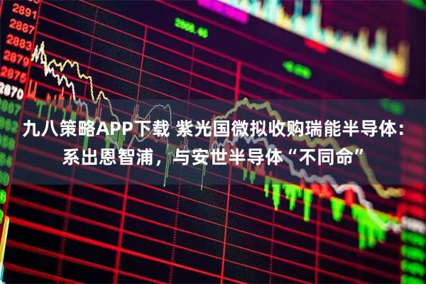 九八策略APP下载 紫光国微拟收购瑞能半导体：系出恩智浦，与安世半导体“不同命”